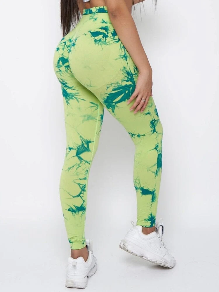 Mönstrade push-up-leggings