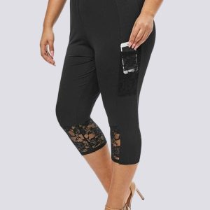 Korta leggings i stora storlekar (ficka)