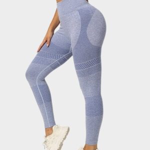 Sportleggings med bred midja utan sömmar