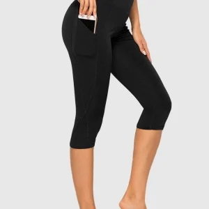 Korta sportleggings med fickor