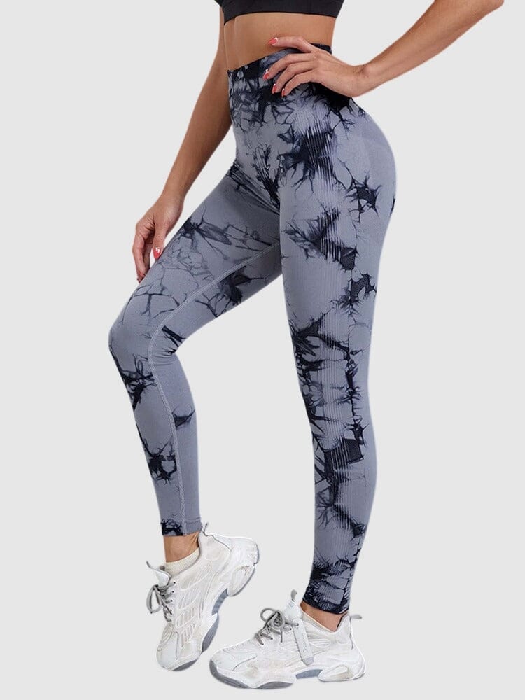 Sömlösa push-up-leggings i sportfärg - Bild 2