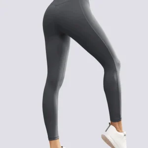 Sportleggings med öppen korsad midja