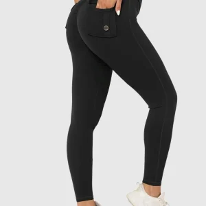 Sportleggings med push-up-effekt och bakfickor