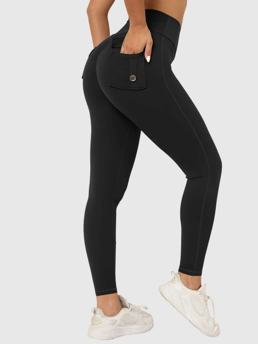 Sportleggings med push-up-effekt och bakfickor - Bild 2